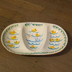Stangl Pottery Ducky Dinner Ceramic Dish / Divided Dish-USA Vintage